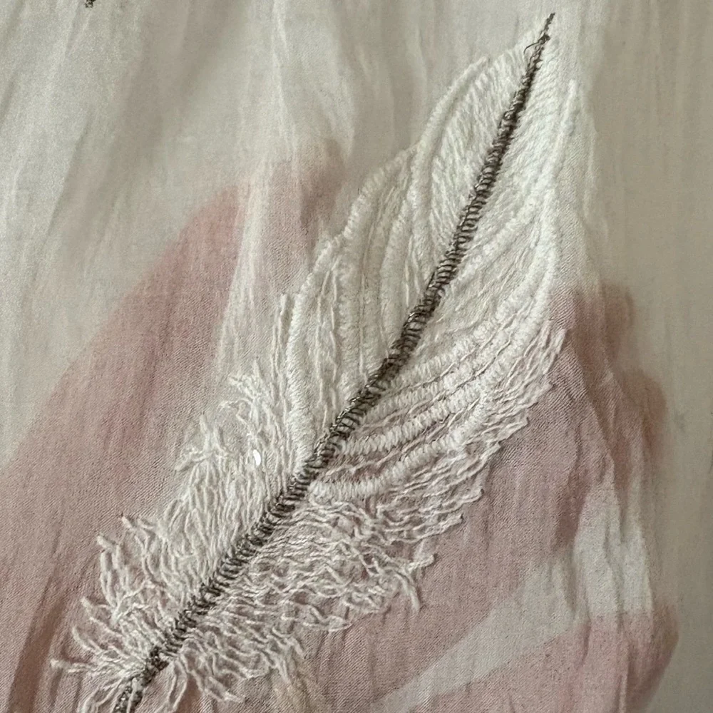 Italian 2-piece flowy ivory Top/Pant Set fit for a beach wedding, guest … - Picture 4 of 16